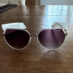 Quay Australia Gold Frame with Purple Lenses Sunglasses